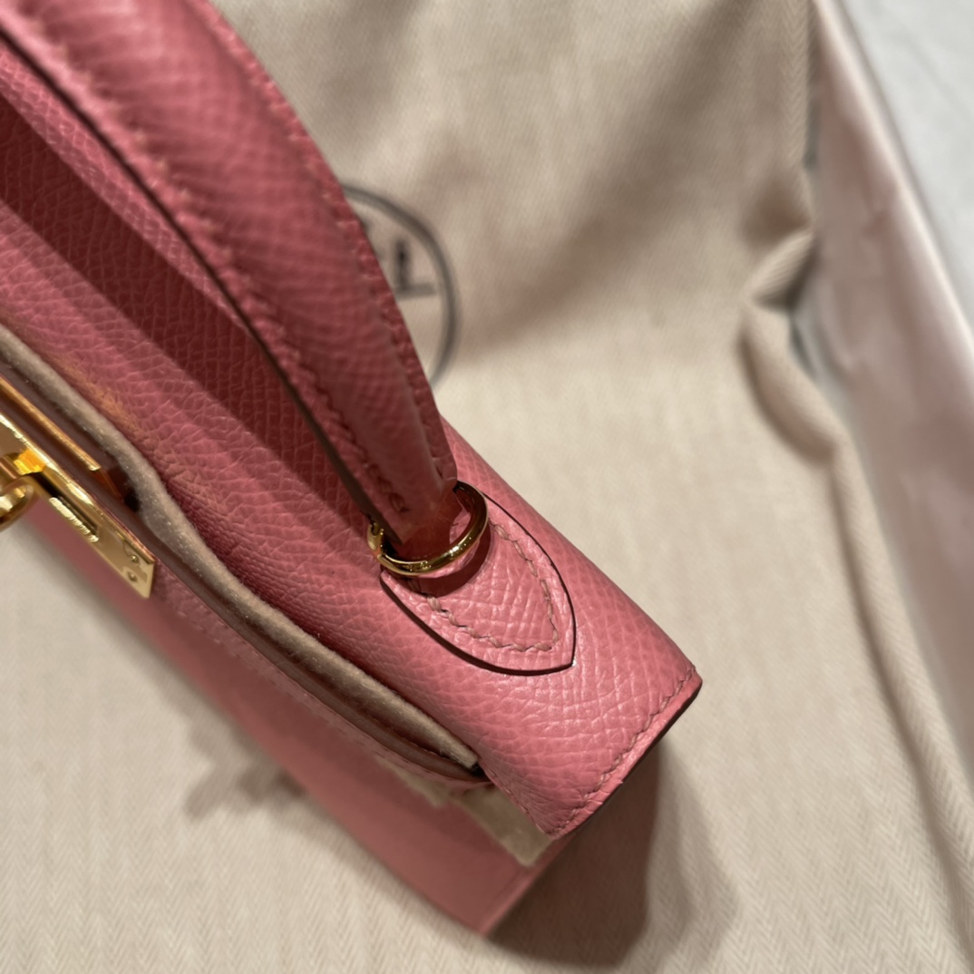 에르메스 미니 켈리백19 핑크 금장 앱송